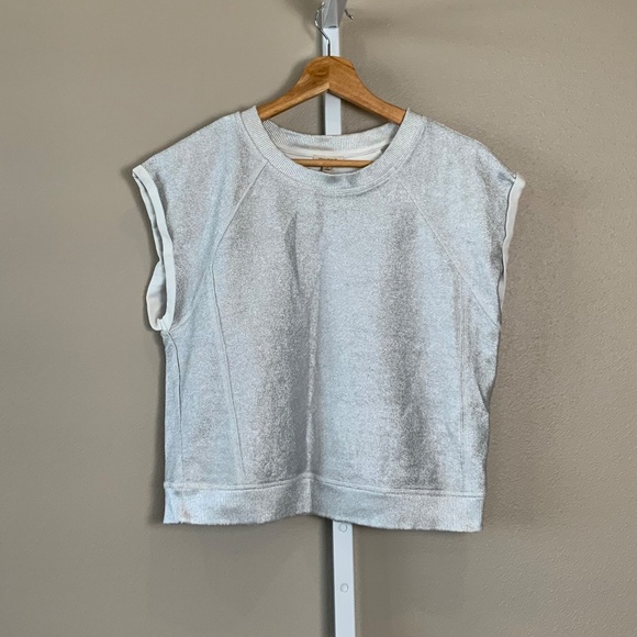 NWOT Anthropologie Pilcro Shiny Knit Muscle Top - Picture 5 of 16